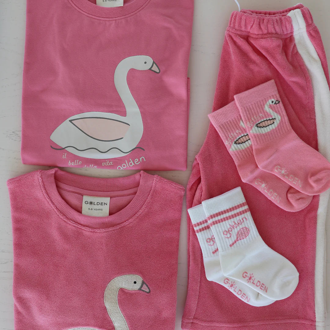 Golden Children Retro Girl Socks Vanilla / Bubblegum