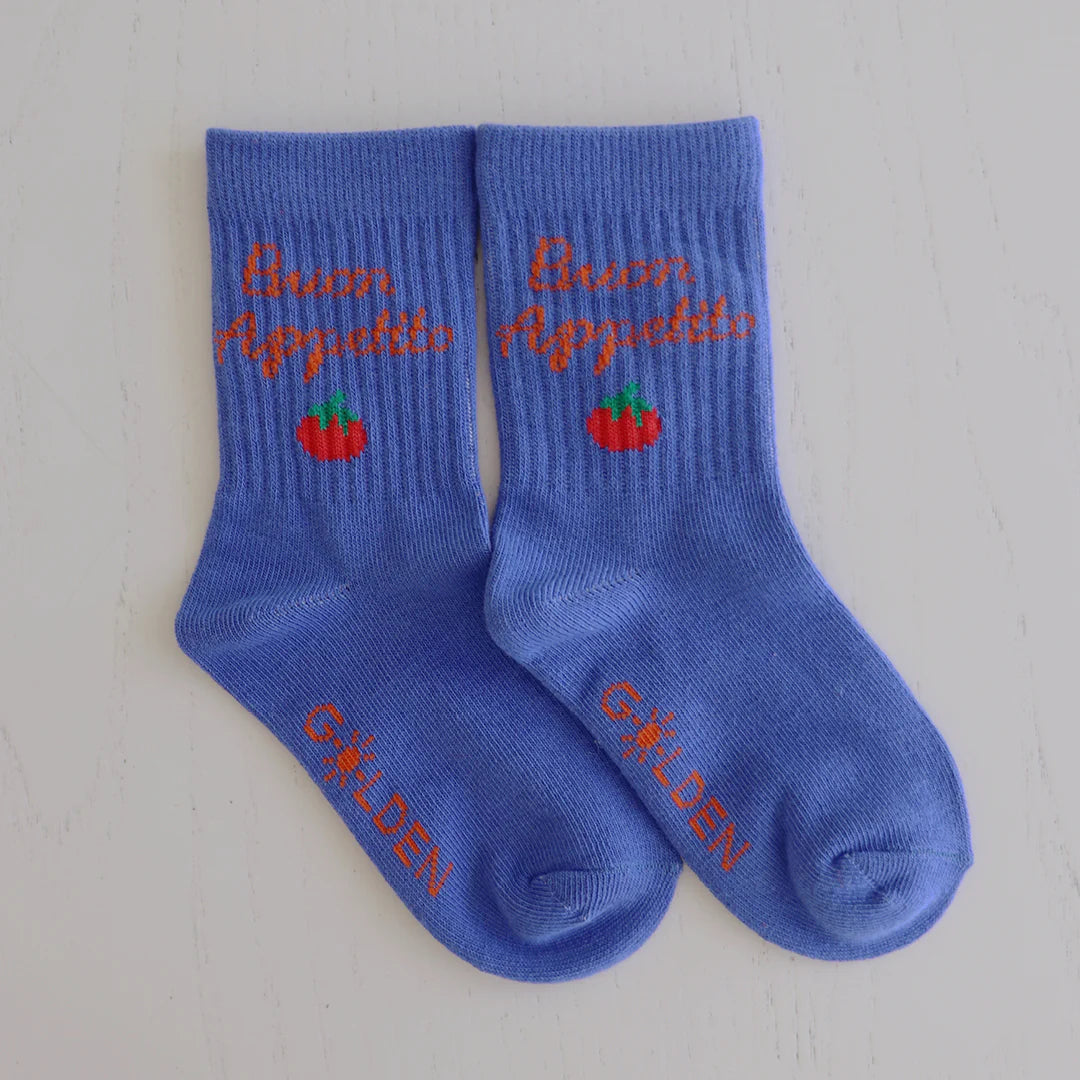 Golden Children Buon Appetito Socks Pool Blue