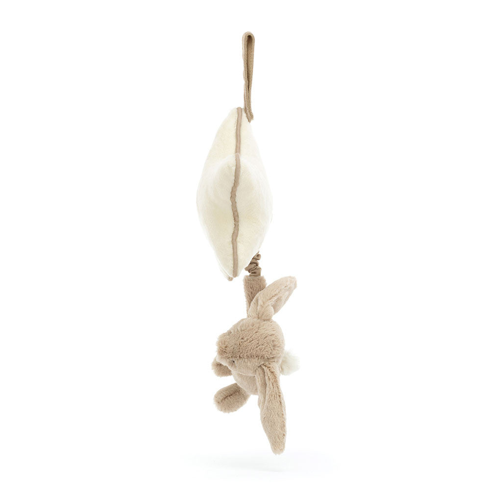 Jellycat Bashful Bunny Beige Musical Pull