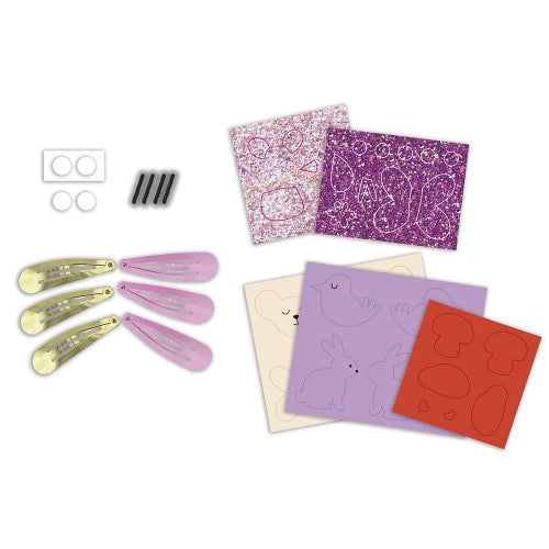 Janod- 6 Flower Garden Hair clips to Create