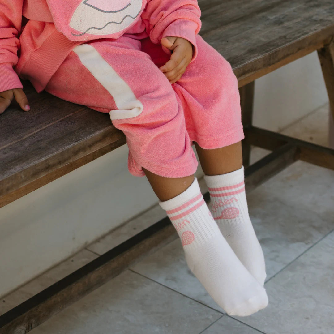 Golden Children Retro Girl Socks Vanilla / Bubblegum