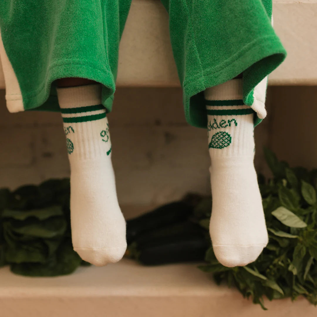 Golden Children Retro Boy Socks Vanilla / Green