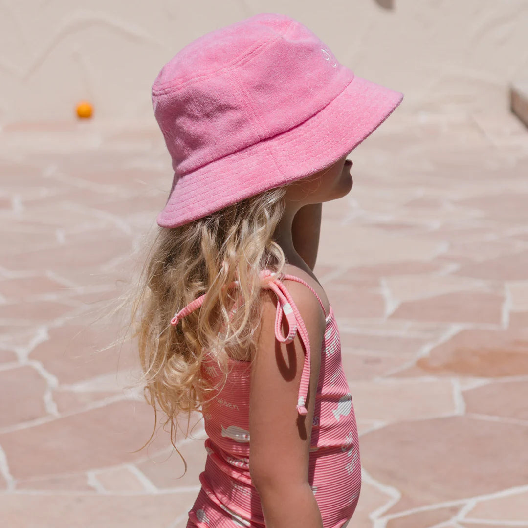 Retro Golden Orange Bucket Hat Strawberry