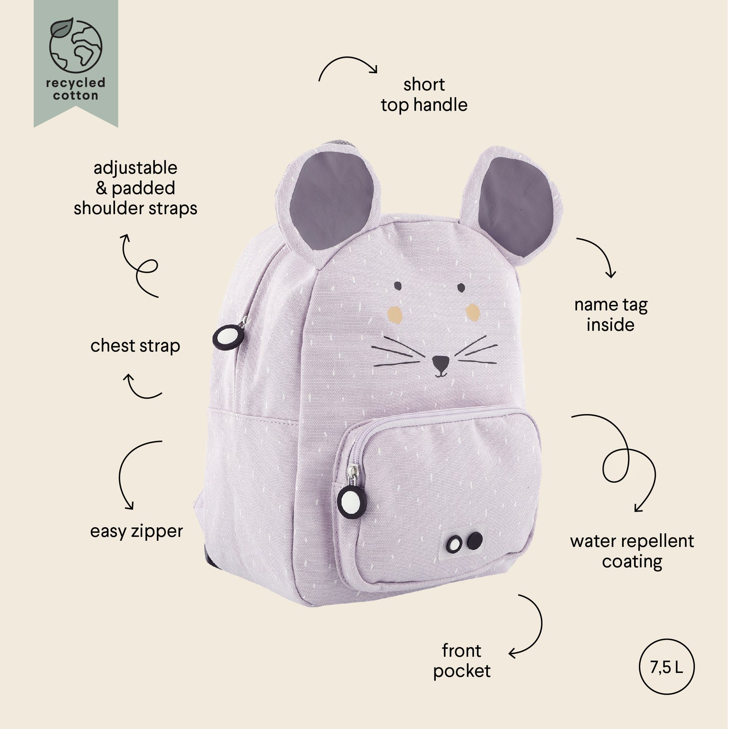 Trixie Backpack Mrs. Mouse