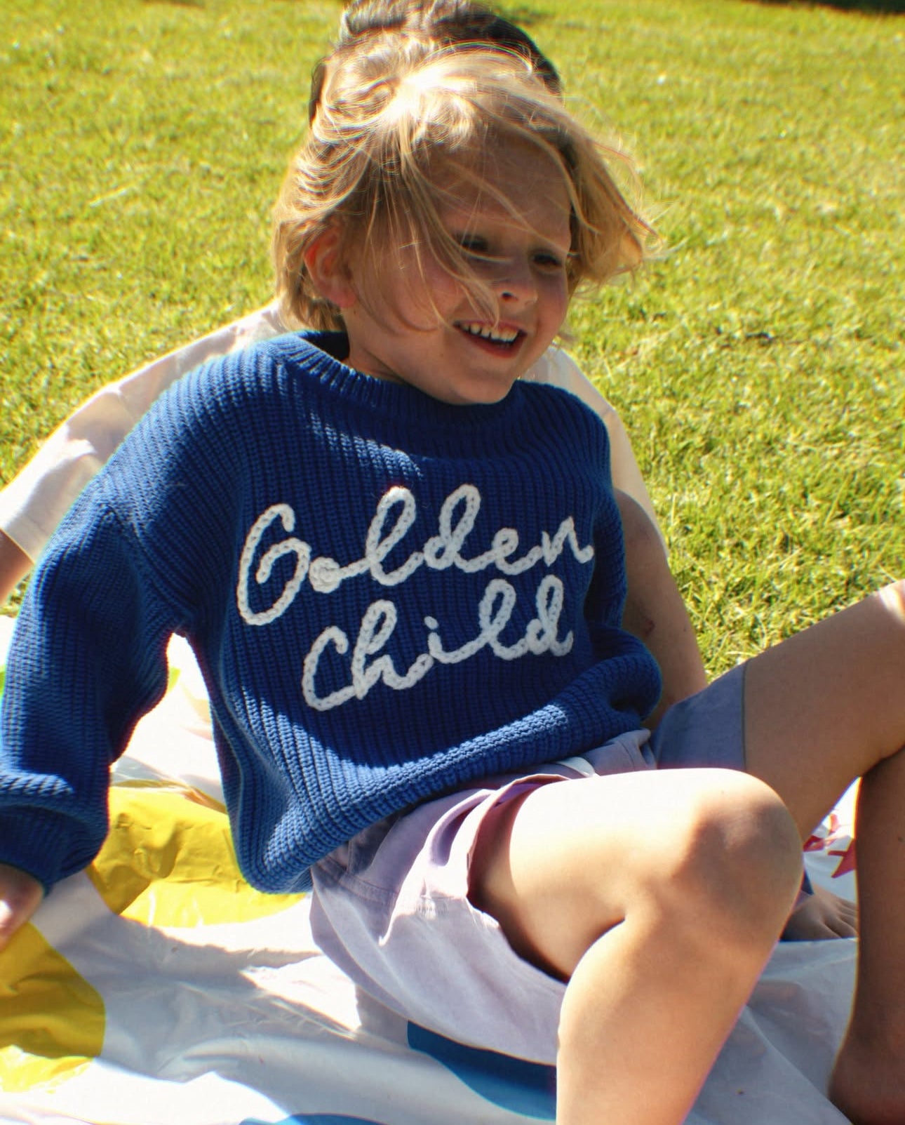 The Golden Child Knit Sweater - Electric