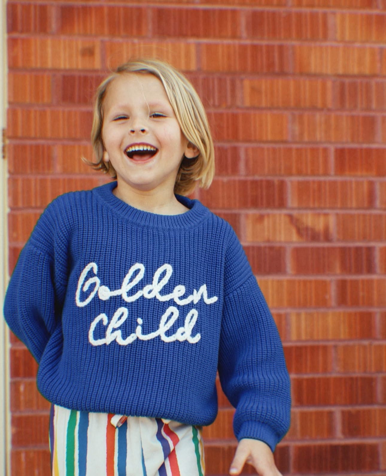 The Golden Child Knit Sweater - Electric