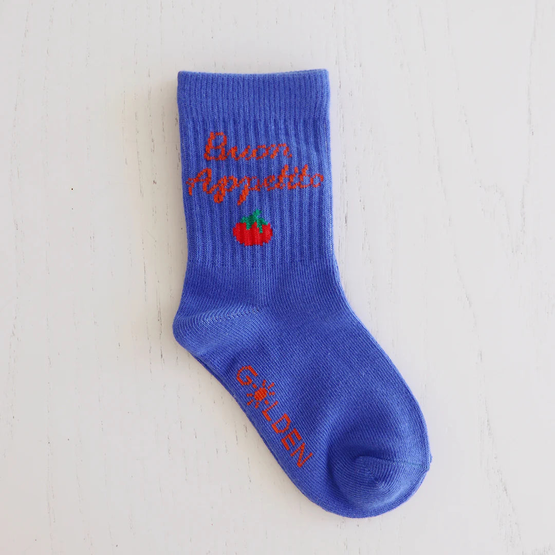 Golden Children Buon Appetito Socks Pool Blue