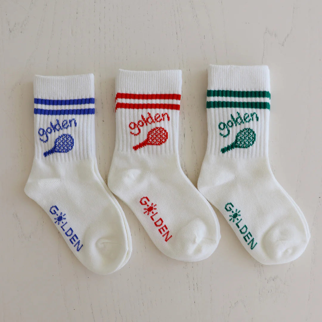 Golden Children Retro Boy Socks Vanilla / Green