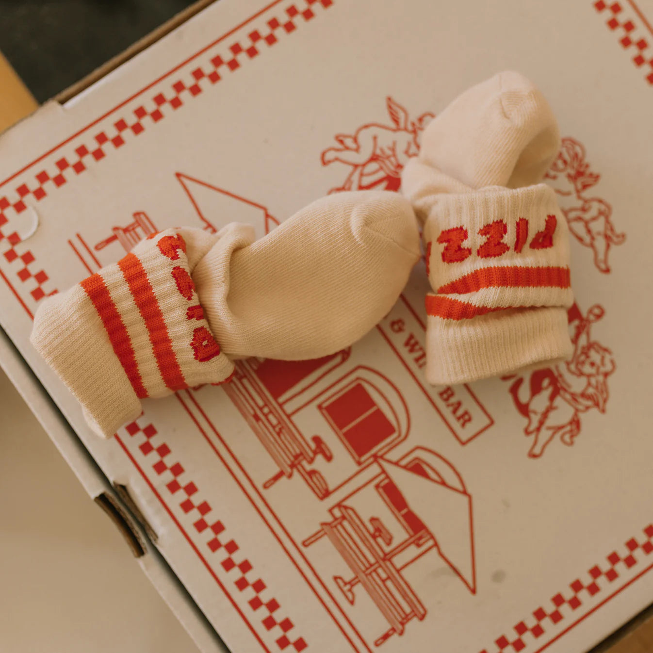 Golden Children Pizza Socks Dough