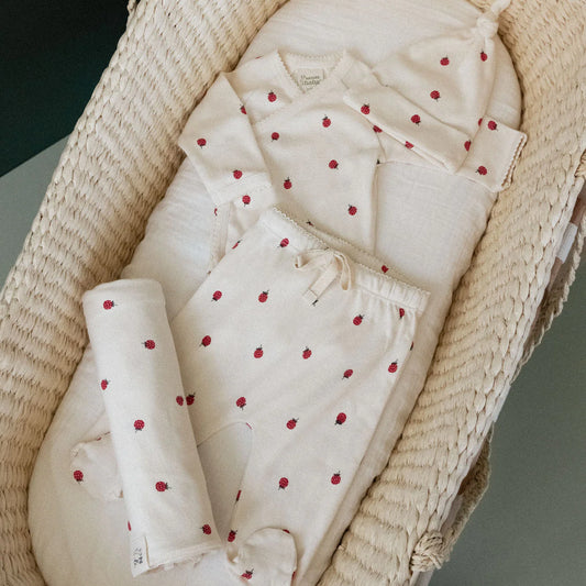 Nature Baby Welcome Home Gift Set Raspberry Print