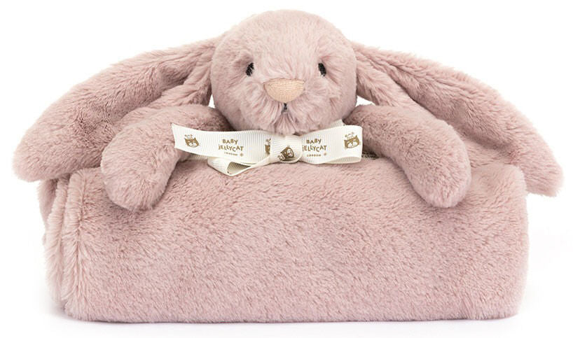 Jellycat Bashful Luxe Bunny Rosa Blankie