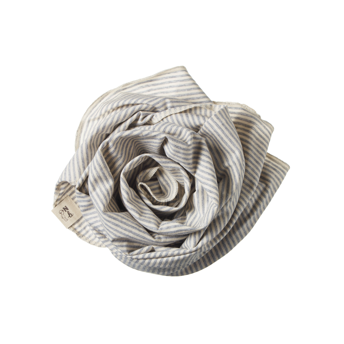 Nature Baby Cotton Wrap  Grey Marl Stripe
