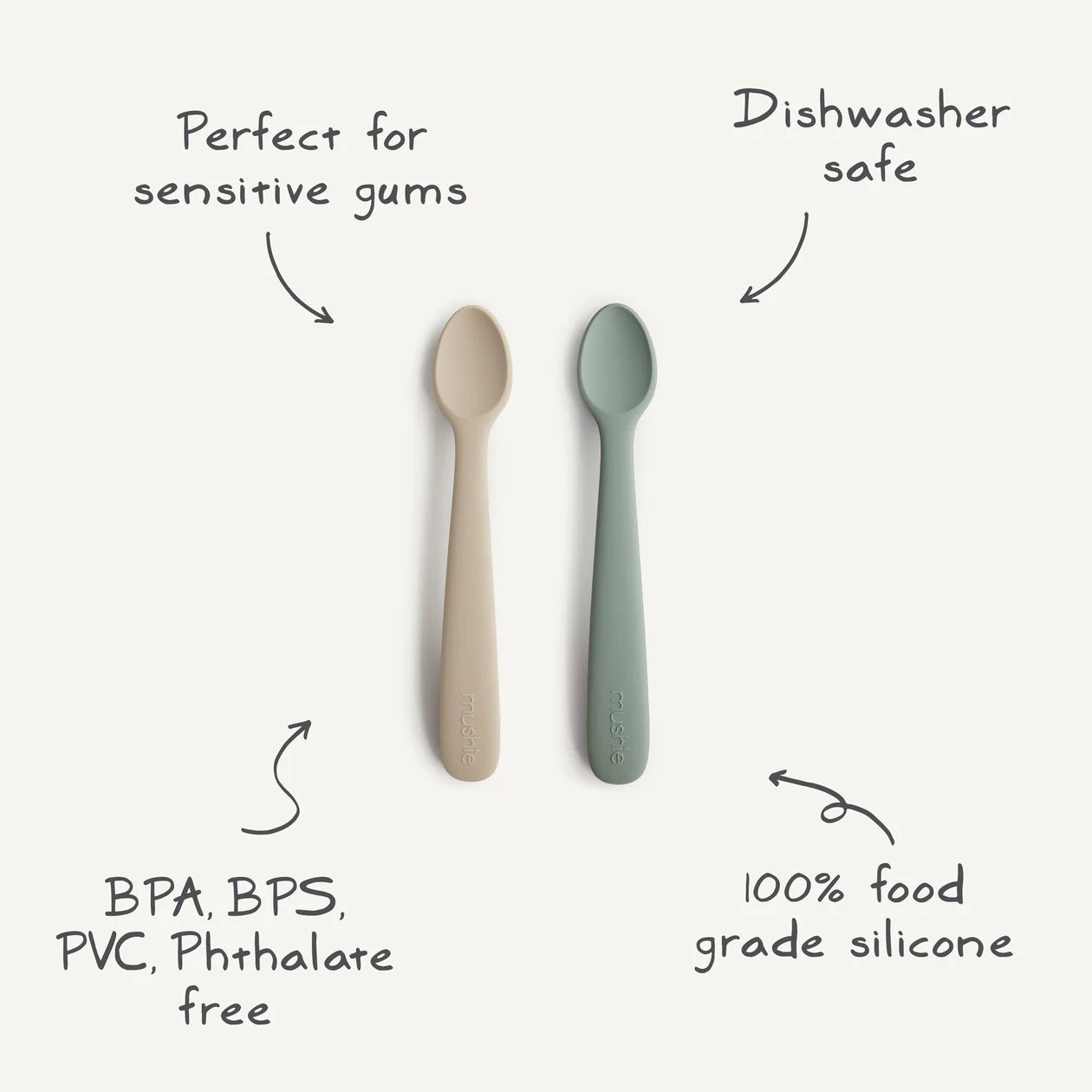 Mushie Silicone Feeding Spoons